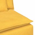 vidaXL Modulová stredová pohovka s vankúšmi, svetložltá 100 cm