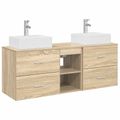 vidaXL Set kabinetov do kúpeľne 3 ks Dub sonoma 49,5 x 41 x 62,5 cm