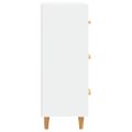 vidaXL Komoda biela 34,5x34x90 cm spracované drevo