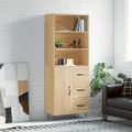 vidaXL Vysoká skrinka dub sonoma 69,5x34x180 cm spracované drevo