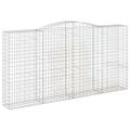 vidaXL Oblúkový gabionový kôš 5 ks 400x50x200/220cm pozinkované železo