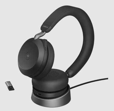 Jabra Evolve2 75/Stereo/ANC/USB/BT/Bezdrať/MS/Stand/Čierna