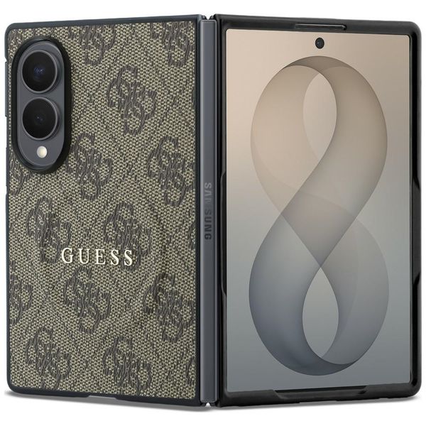 Puzdro Guess HC Magnetic 4G PU CLASSIC pre Samsung Galaxy Z Fold 8 hnedé