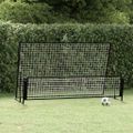 vidaXL 2-v-1 futbalová odrazová sieť 202x104x120 cm oceľ