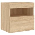 vidaXL TV nástenné skrinky s LED svetlami 2 ks dub sonoma 40x30x40 cm