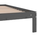 vidaXL Posteľný rám, sivý, drevený masív 90x190 cm, jednolôžko