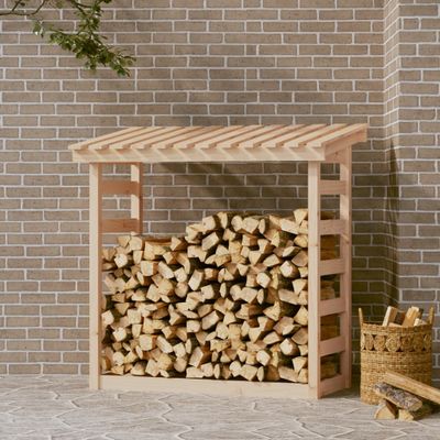 vidaXL Stojan na palivové drevo 108x64,5x110 cm masívna borovica