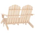 vidaXL 2-miestna záhradná stolička a taburetka Adirondack jedľa