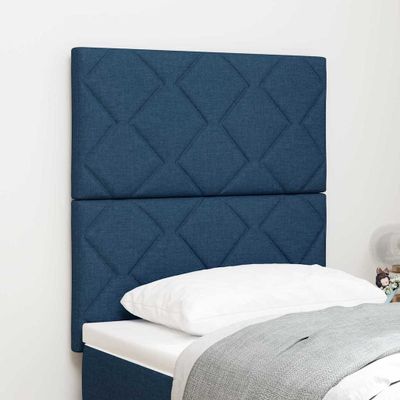 vidaXL LED hlavová doska Modrá 80 cm látka