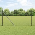 vidaXL Hexagonálny plot s stĺpom 10 x 1,4 m PVC potiahnutá oceľ Sivá