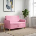 vidaXL Sofa s úložným priestorom Ružová 122 x 78 x 87 cm Polyester