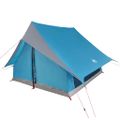 vidaXL Rodinný stan so strechou Modrá a šedá 256 x 256 x 185 cm