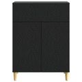 vidaXL Servírovacia skriňa Čierna 66 x 34,5 x 90 cm Kompozitné drevo
