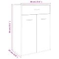 vidaXL Botník dymový dub 60x35x84 cm spracované drevo
