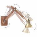 vidaXL Nástenná lampa, industriálny štýl, mosadzná, okrúhla E27