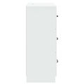 vidaXL Zásuvkový kabinet Biela 66 x 34,5 x 87 cm Kompozitné drevo