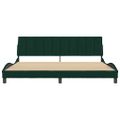 vidaXL Rám postele bez matraca Hanko tmavozelený 200x200 cm zamat