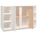 vidaXL Komoda biela 120x35x80 cm borovicový masív