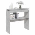 vidaXL Konzolový stolík betónový sivý 80x30x80 cm kompozitné drevo