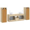 vidaXL Sada kúpeľňového nábytku 5 ks Dub sonoma 33 x 34,5 x 100 cm