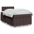 vidaXL Boxspring posteľ s matracom tmavohnedá 120x190 cm látka