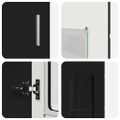 vidaXL Highboard FLORIN 60 x 35 x 182 cm Čierna Kompozitné drevo