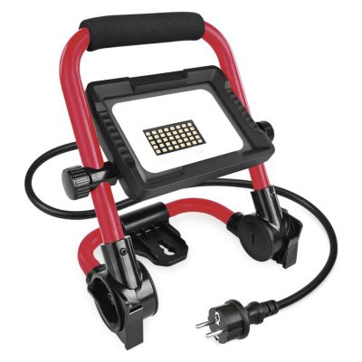 LED reflektor ELION 20W, červeno-čierny, IP65, 3000 lm, neutrálna biela