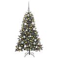 vidaXL Umelý vianočný stromček Zelená 120 cm PVC, plast a oceľ