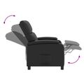 vidaXL Masážne relaxačné kreslo Čierna Umelá koža