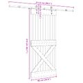 vidaXL Posuvné dvere NARVIK Prírodná a čierna 90 x 210 cm (213,5 cm)