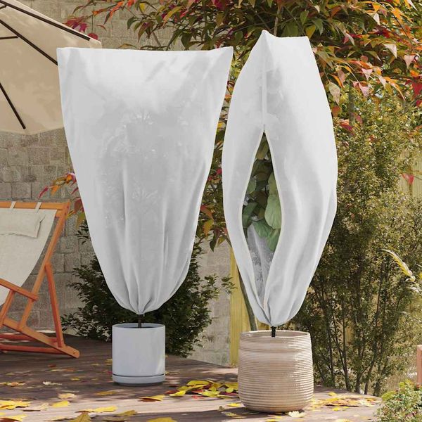 vidaXL Covers na fleece pre ochranu rastlín pred mrazom 5 pcs Biela