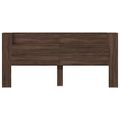 vidaXL Skrinka na čelo postele s LED hnedý dub 220x16,5x103,5 cm