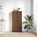 vidaXL skriňa so zásuvkou Hnedý dub 55,5x34x119,5 cm Konštrukcia dreva