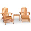 vidaXL 3-dielna záhradná sedacia súprava Adirondack akáciový masív