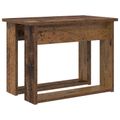 vidaXL Súprava na kávový stolík 2 ks Staré drevo 50 x 52 x 42 cm
