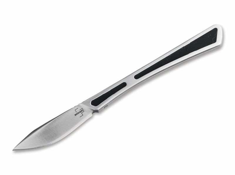 Böker Plus 02BO072 SCALPEL pevný nôž 4,2 cm, Satin, celooceľový, retiazka, puzdro Kydex