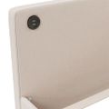 vidaXL Pohovka s matracom a USB krémová látková 90x200 cm