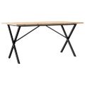 vidaXL Jedálenský stolík v tvare X 140x80x75,5 cm borovica a oceľ