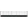 vidaXL Voliéra s nadstavcom strieborná 1042,5x107x212 cm oceľ