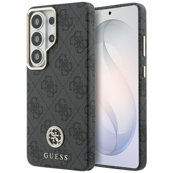 Puzdro Guess case 4G Rhinestone Round Logo MagSafe pre Samsung Galaxy S26 Ultra čierne