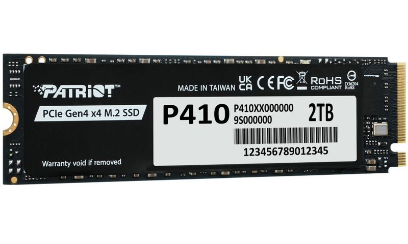 PATRIOT P410 2TB SSD / Interný / M.2 PCIe Gen4 x4 NVMe / 2280 SSD disk, interný, 2TB, M.2 2280, PCIe 4.0 x4, NVMe