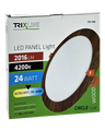TR-148 LED panel 24W 2016lm 4200K dekor drevo - kruhový vstavaný Trixline