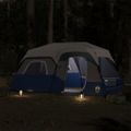 vidaXL Rodinný stan s LED, 9 osôb, svetlomodrý, rýchloupínací