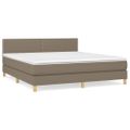 vidaXL Posteľný rám boxspring s matracom sivohned 160x200 cm látka