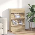 vidaXL Regál na časopisy Sonoma dub 70 x 41 x 96 cm Kompozitné drevo
