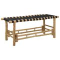 vidaXL Záhradná lavička 110 x 38 x 40 cm Bambus Prírodná Obdĺžnikový
