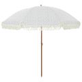 vidaXL Plážový slnečník 205 x 205 x 210 cm Polyester a oceľ Okrúhly