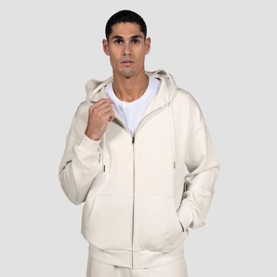 Mikina so zipsom Relay Pearl - GymBeam, veľkosť L, 40.3% modal, 39.8% cotton, 15.2% polyester, 4.7% elastane