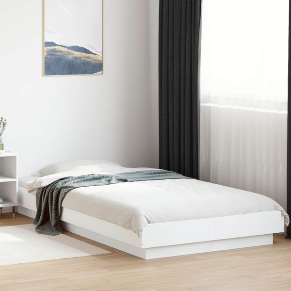 vidaXL Rám postele na podlahe Biela 80 x 210 cm Kompozitné drevo