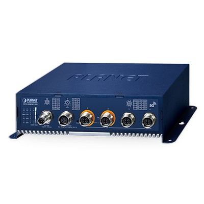 Planet VCG-2406WP-NR mobilná brána, 4 GbE (2x PoE+), 5G, WiFi, GPS, M12, VPN router, IP50 VPN brána, 5G NR, Wi-Fi 6, 4× M12 Gigabit, 2× PoE+, GNSS, DI/DO, SD-WAN, IPSec, -40 až +75 °C, IP50